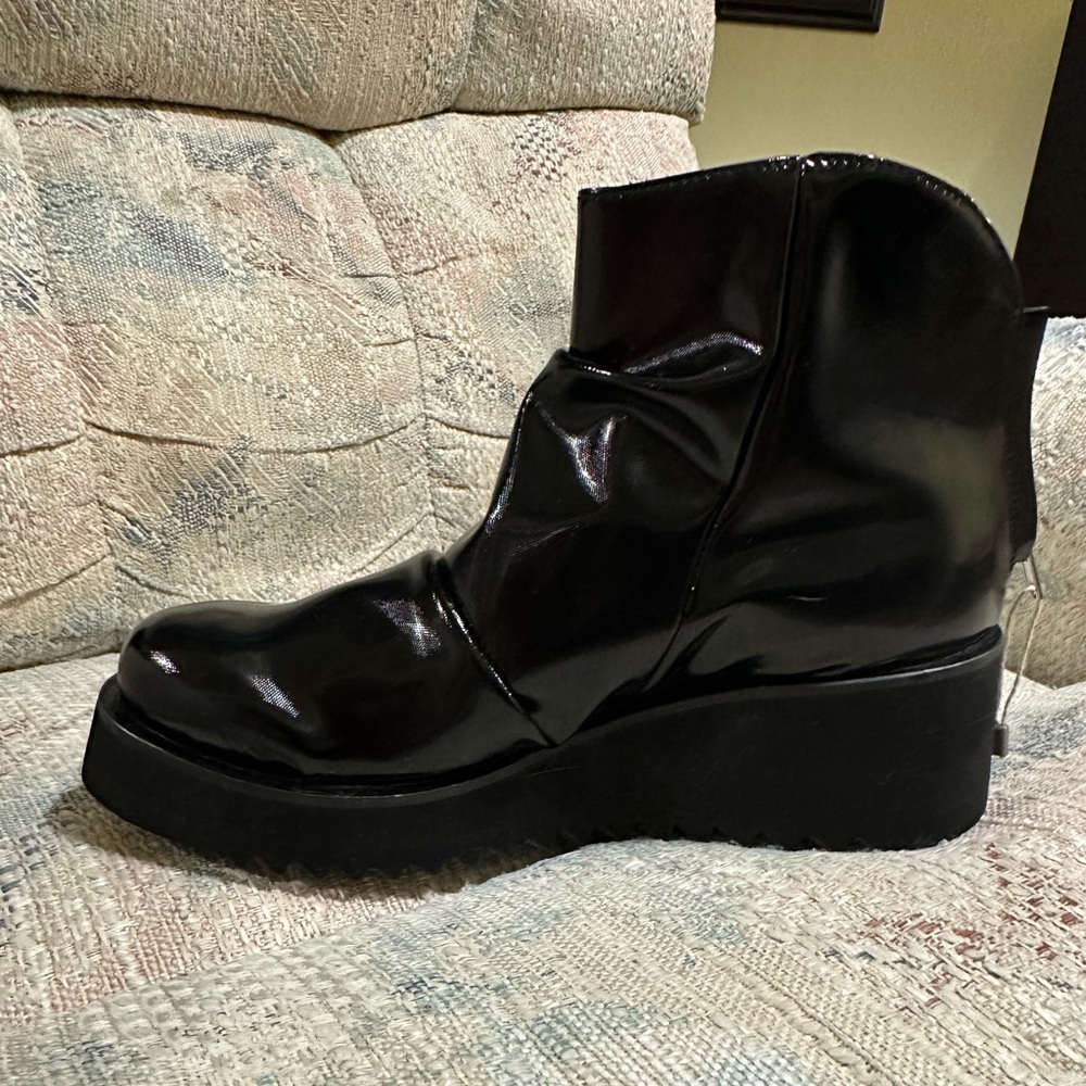 Authentic Leather Platform Italian Openclosedshoes - image 2